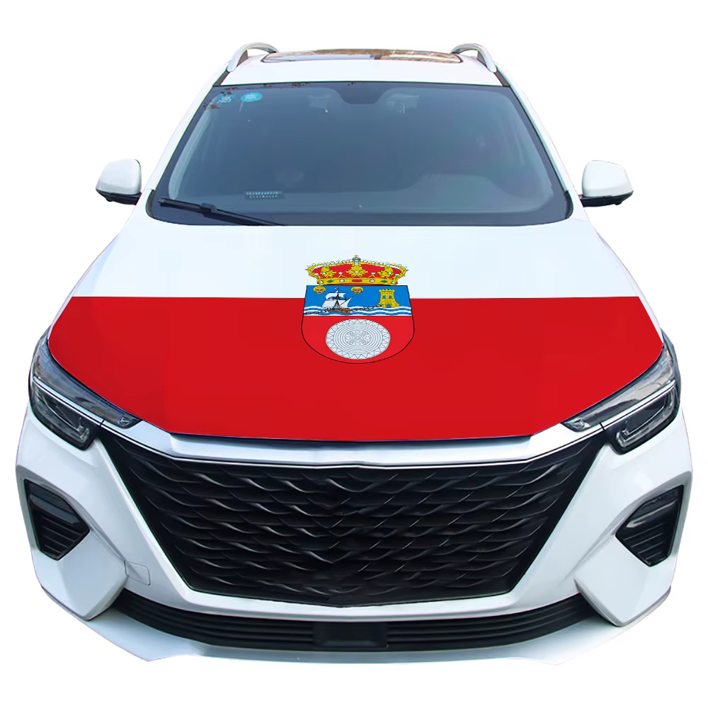 Funda capó coche bandera de Cantabria para decoración vehículos - imagen 5