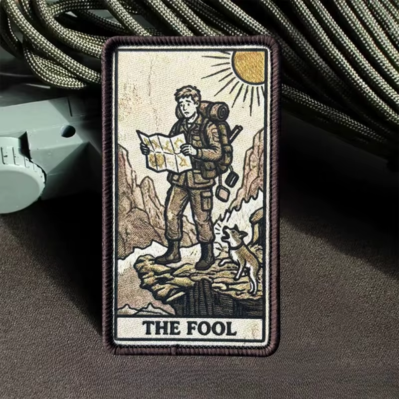 Parche gancho y bucle El Tonto tarot militar para mochila y chaqueta - imagen 3