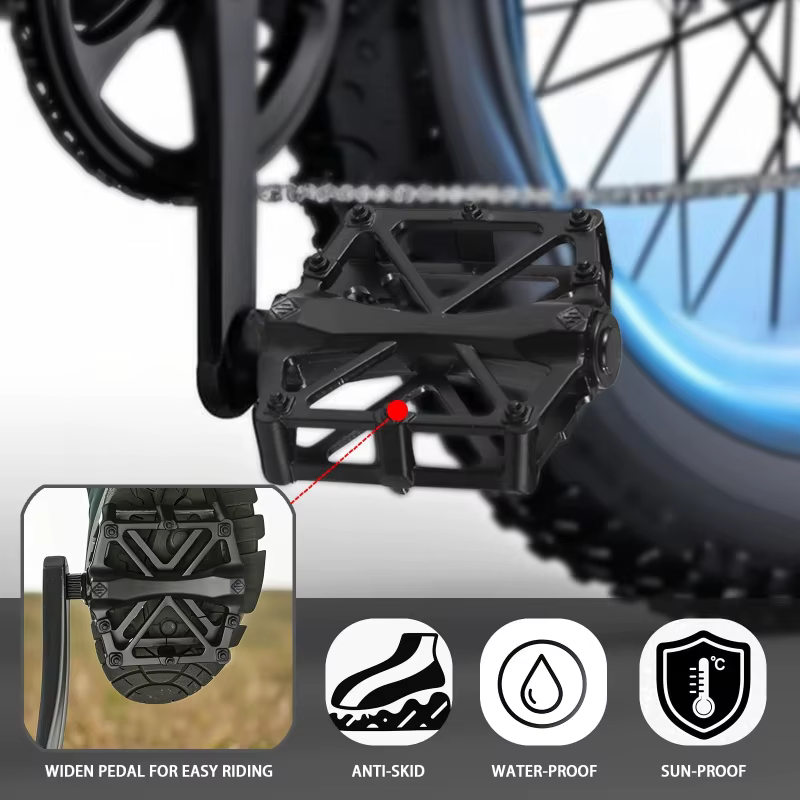 Pedales bicicleta aleación aluminio tipo X plataforma ancha con agarre - imagen 4