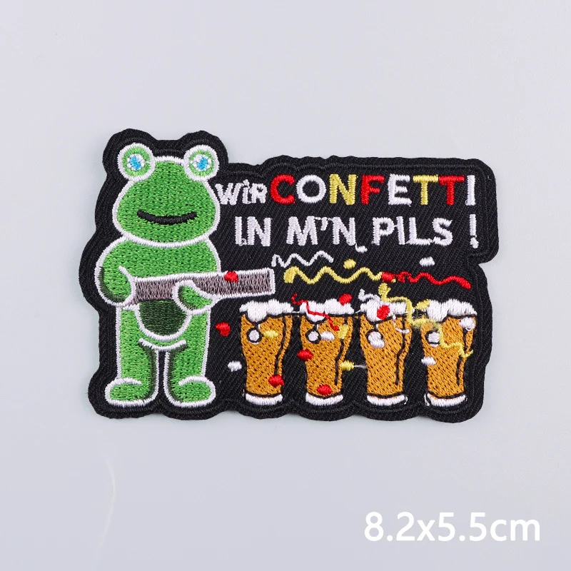 Parche bordado emblema Oeteldonk Rana Carnaval neerlandés planchar - imagen 4