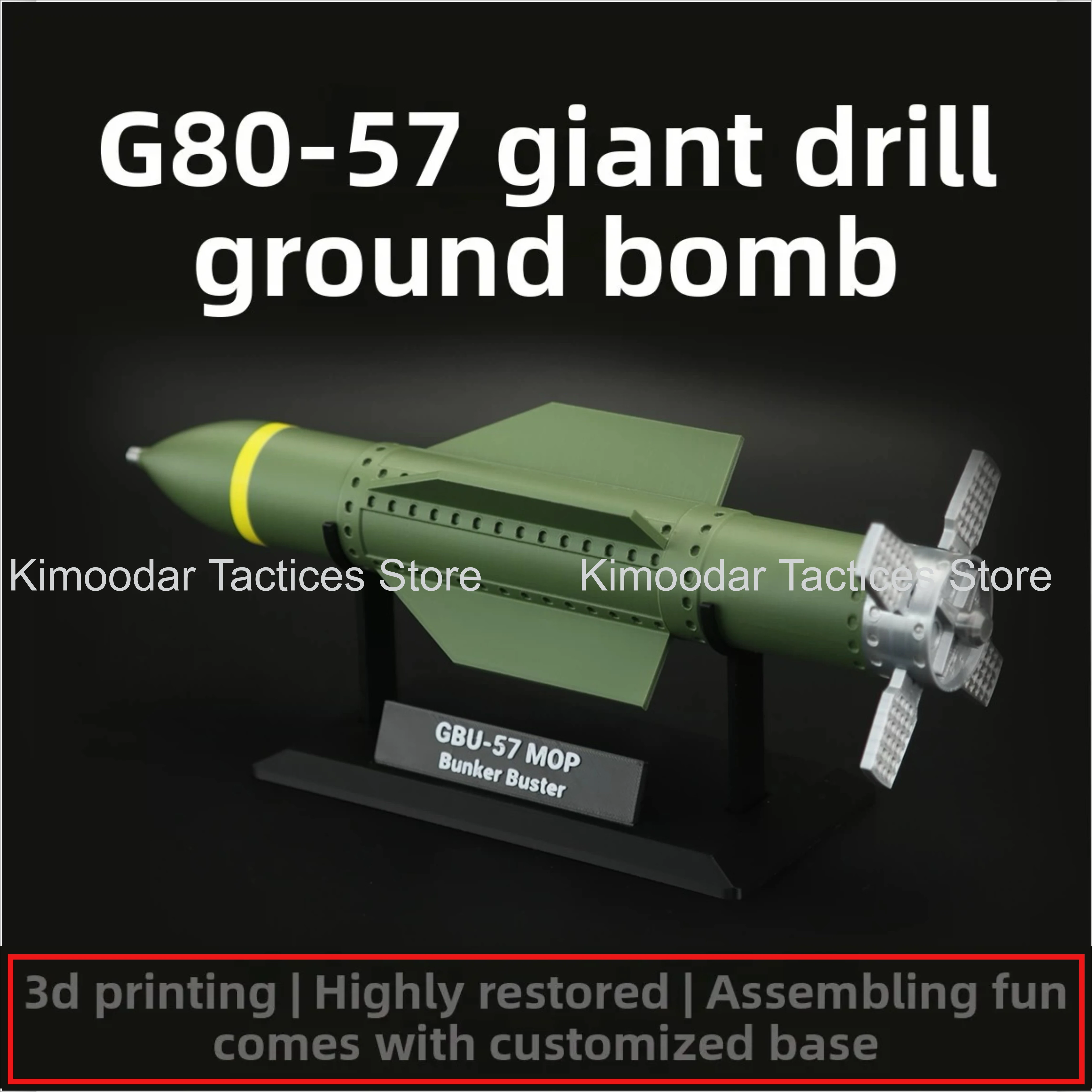 Modelo GBU-57 dummy de impresión 3D para colección táctica - imagen 3