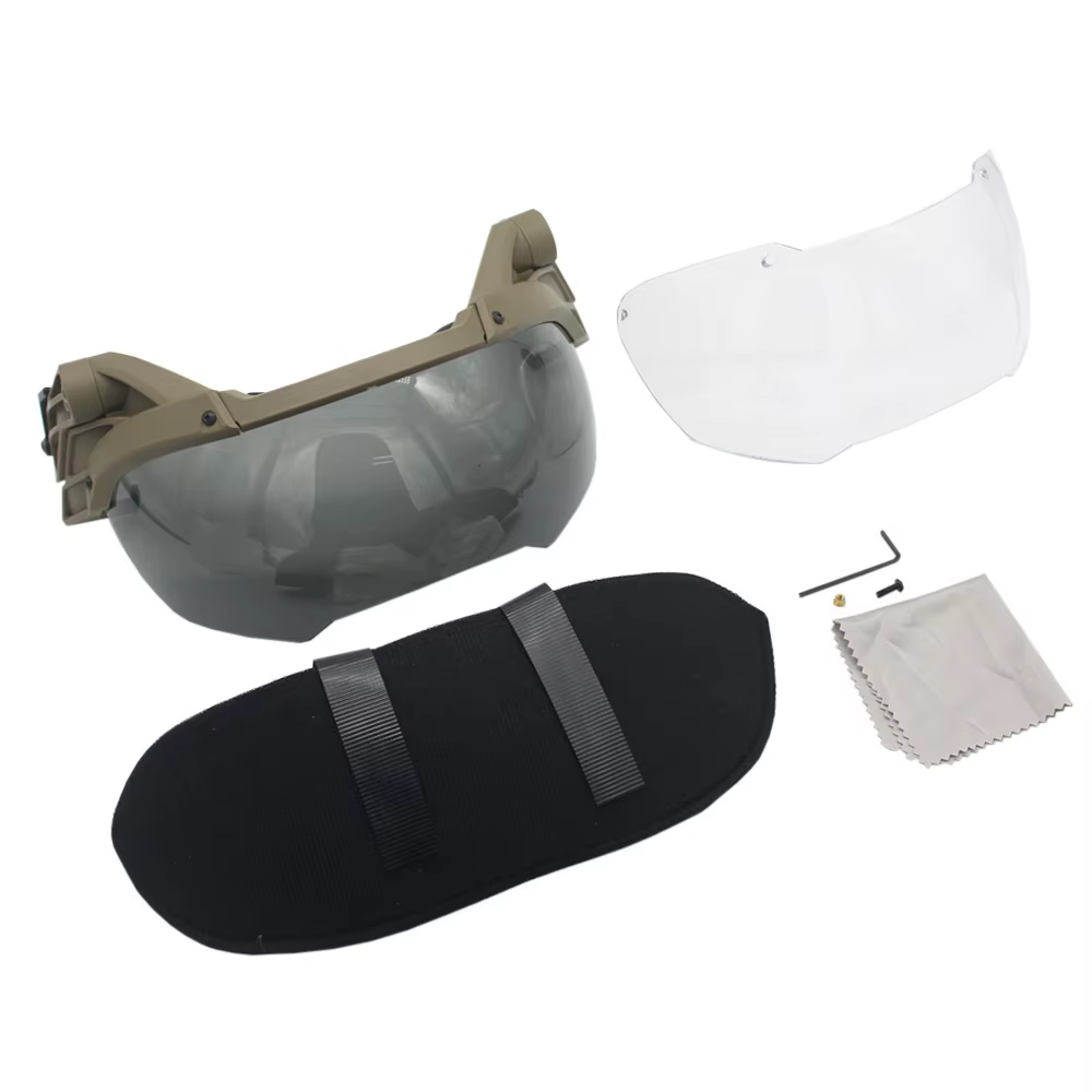 Casco táctico ajustable gafas abatibles Airsoft Paintball - imagen 5