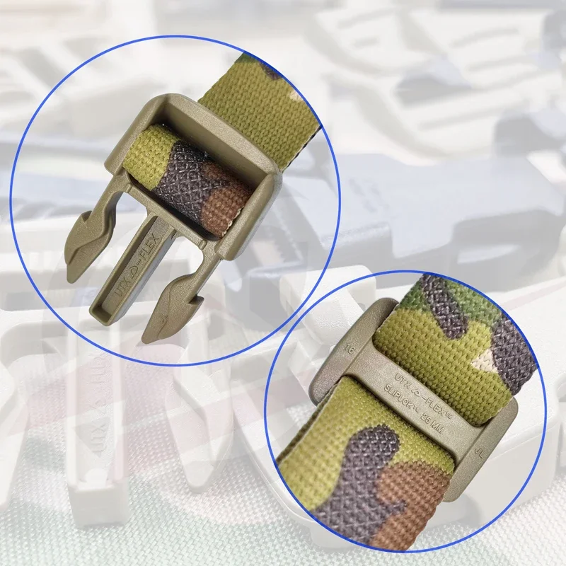 Chaleco táctico airsoft Multicam con arnés y colgador de pecho - imagen 5