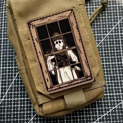 Parche Moral Fantasma Táctico con Velcro para Mochila y Chaleco