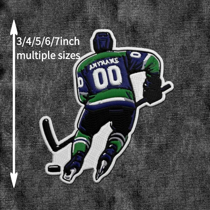 Parche bordado personalizado nombre y número Hockey para ropa - imagen 4