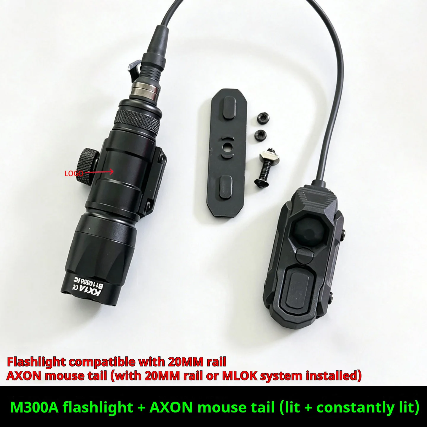 Linterna táctica Surefire M300/M600 AXON con mando remoto Picatinny