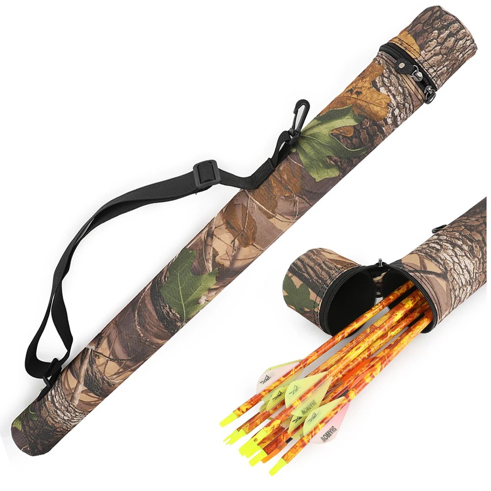 Funda porta flechas tubo PVC camo bandolera ajustable para arco - imagen 2