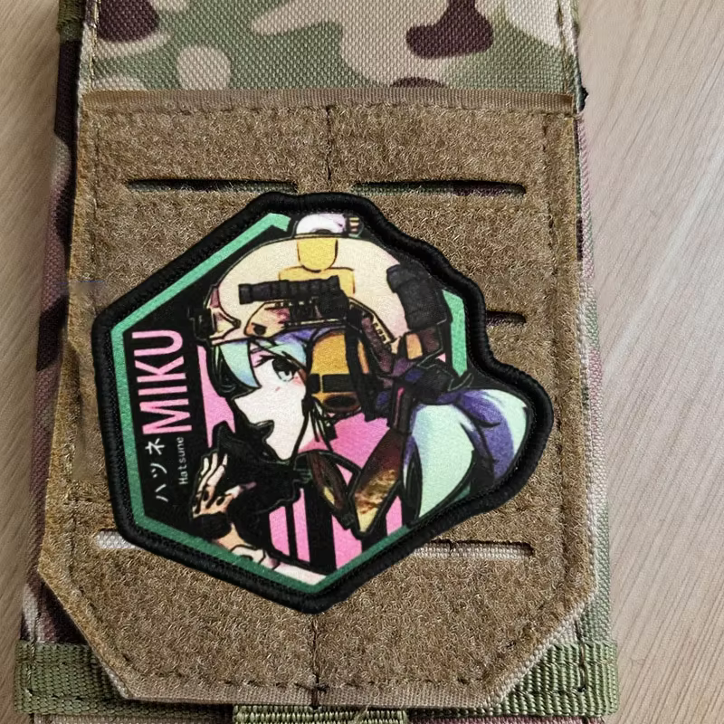 Parche táctico velcro Chica Anime para equipar - imagen 4