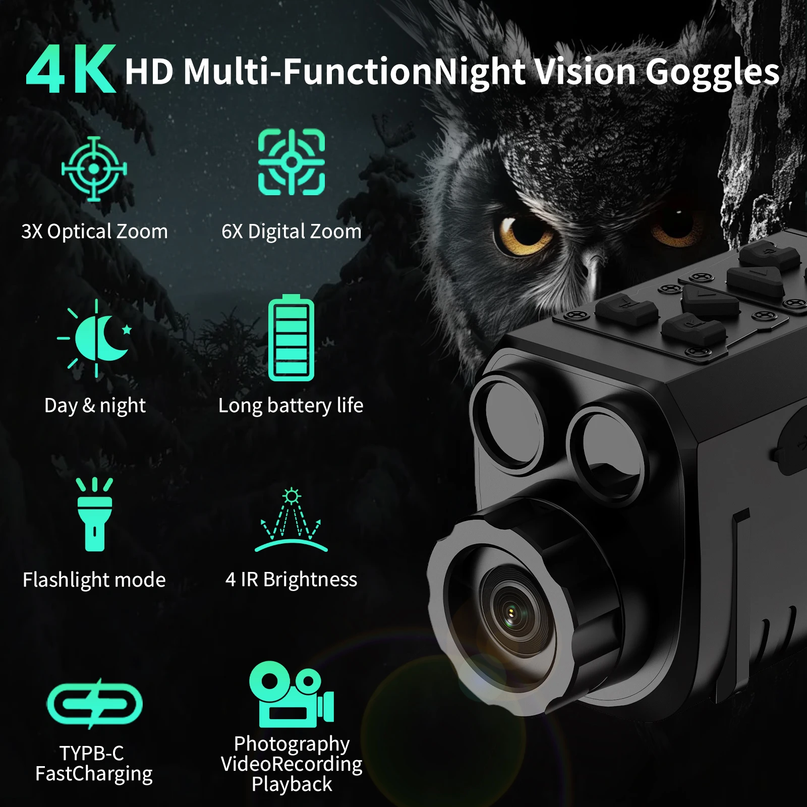 MINI91 visor nocturno monocular para caza y observación al aire libre