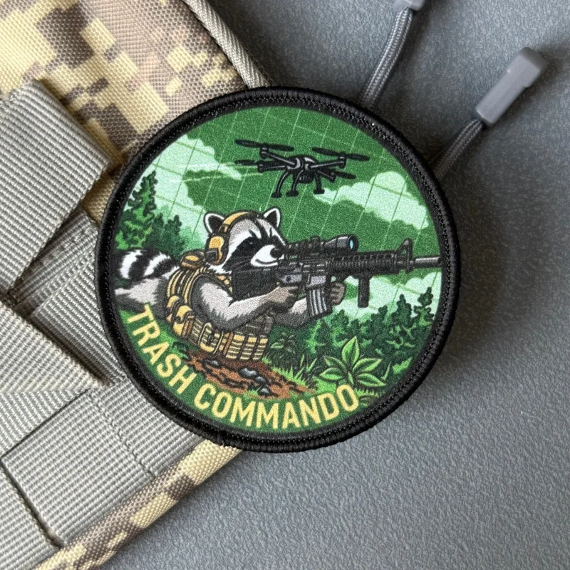 Parche táctico Trash Commando moral – gancho y bucle estampado - imagen 4