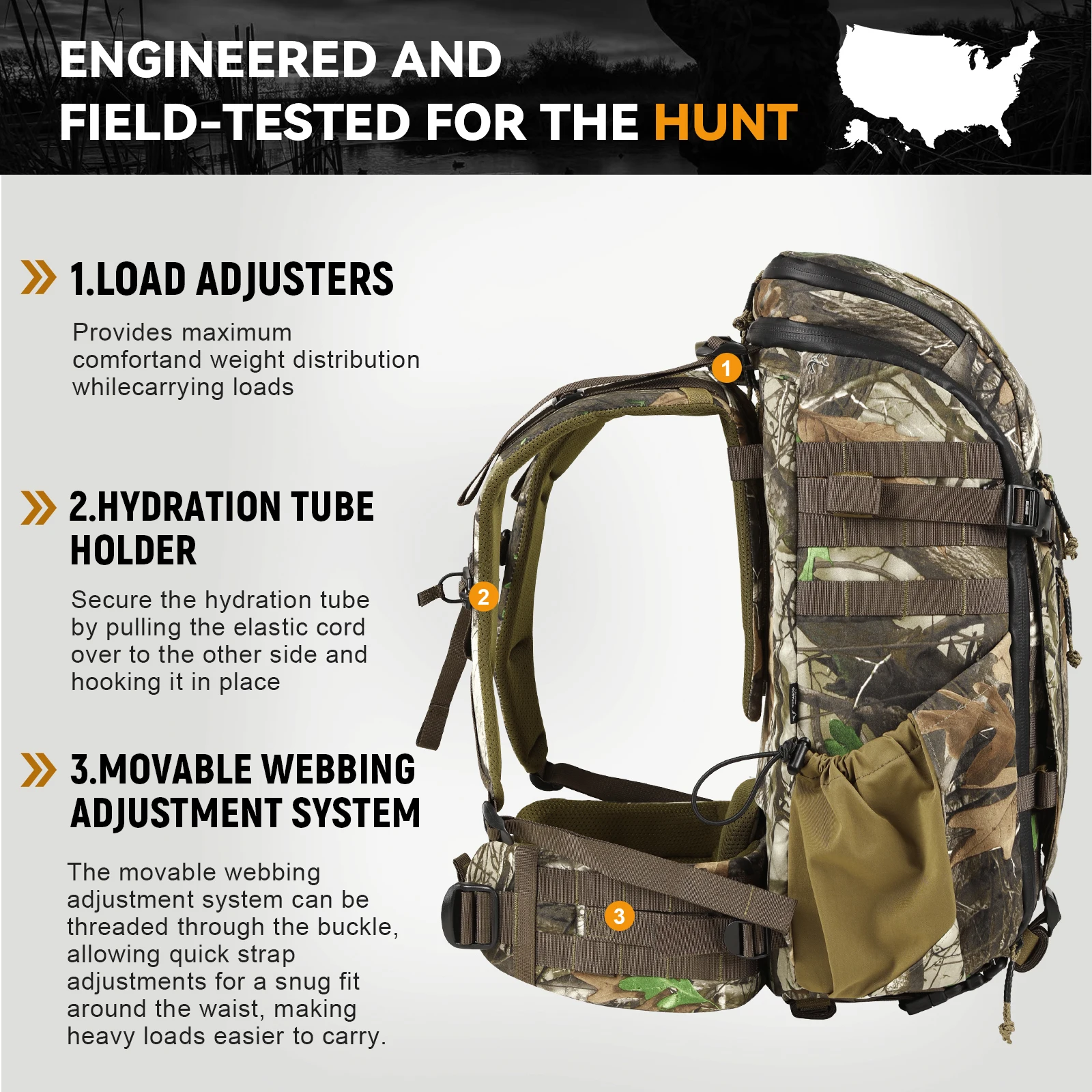 Mochila Táctica VOTAGOO 30L Cordura – Caza y Senderismo - imagen 4