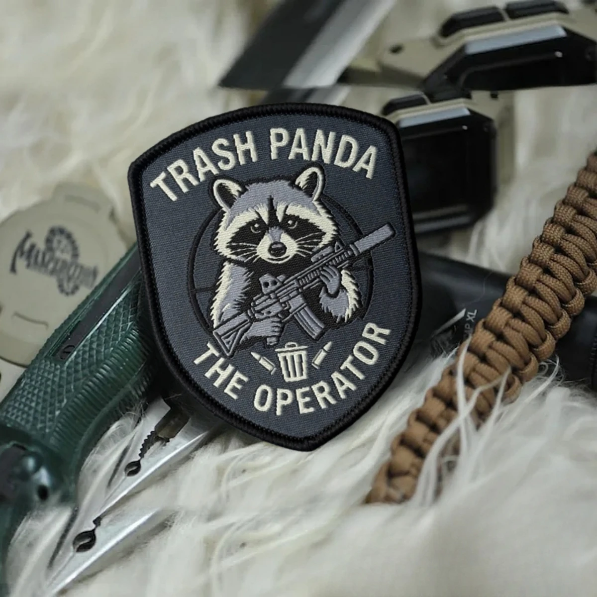 TRASH PANDA Parche táctico bordado con gancho y bucle para MOLLE - imagen 2
