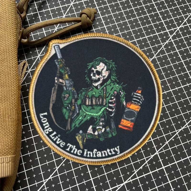 Parche táctico calavera Reaper con velcro para uniforme militar - imagen 5