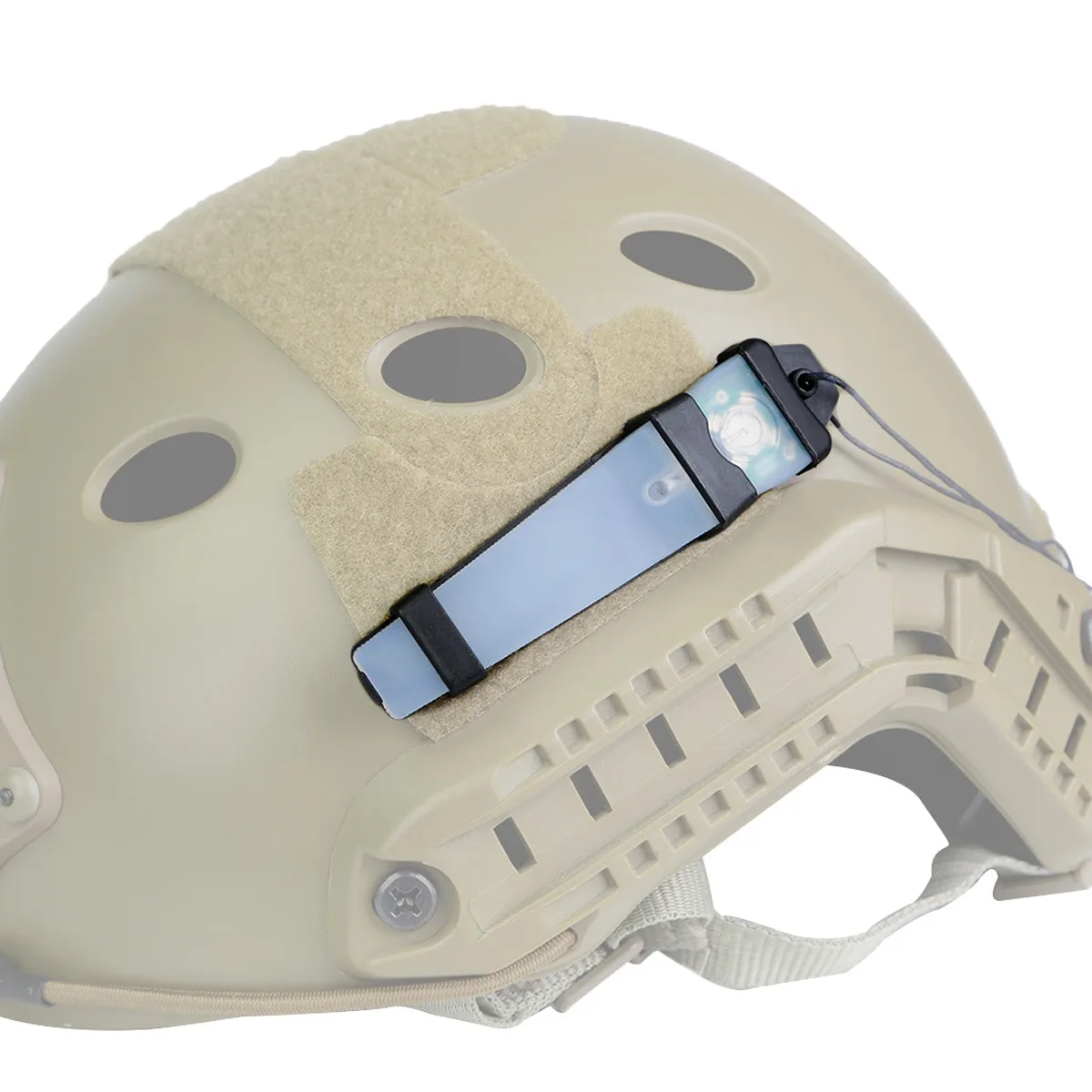 Rattlesnake Linterna táctica para casco: luz roja, verde, blanca e IR