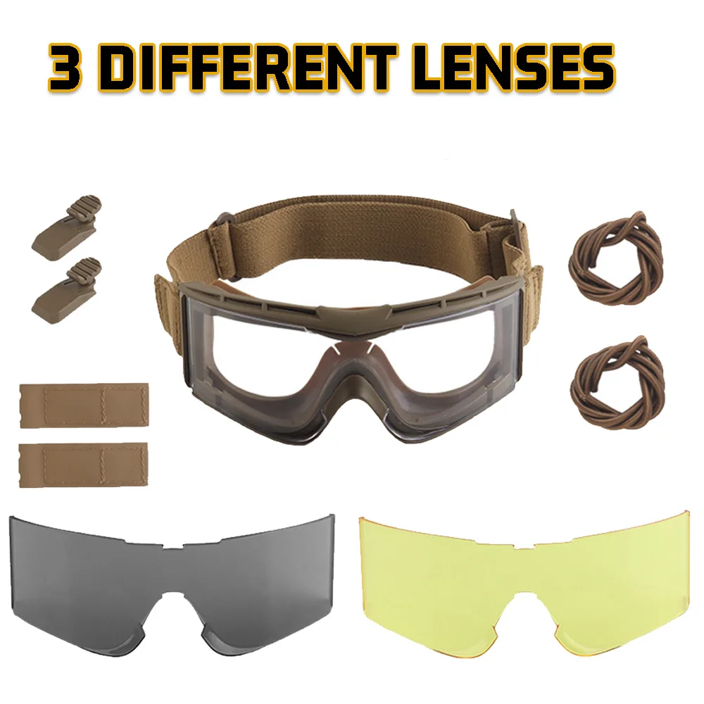 Gafas Airsoft tácticas antivaho y resistentes a impactos - imagen 4
