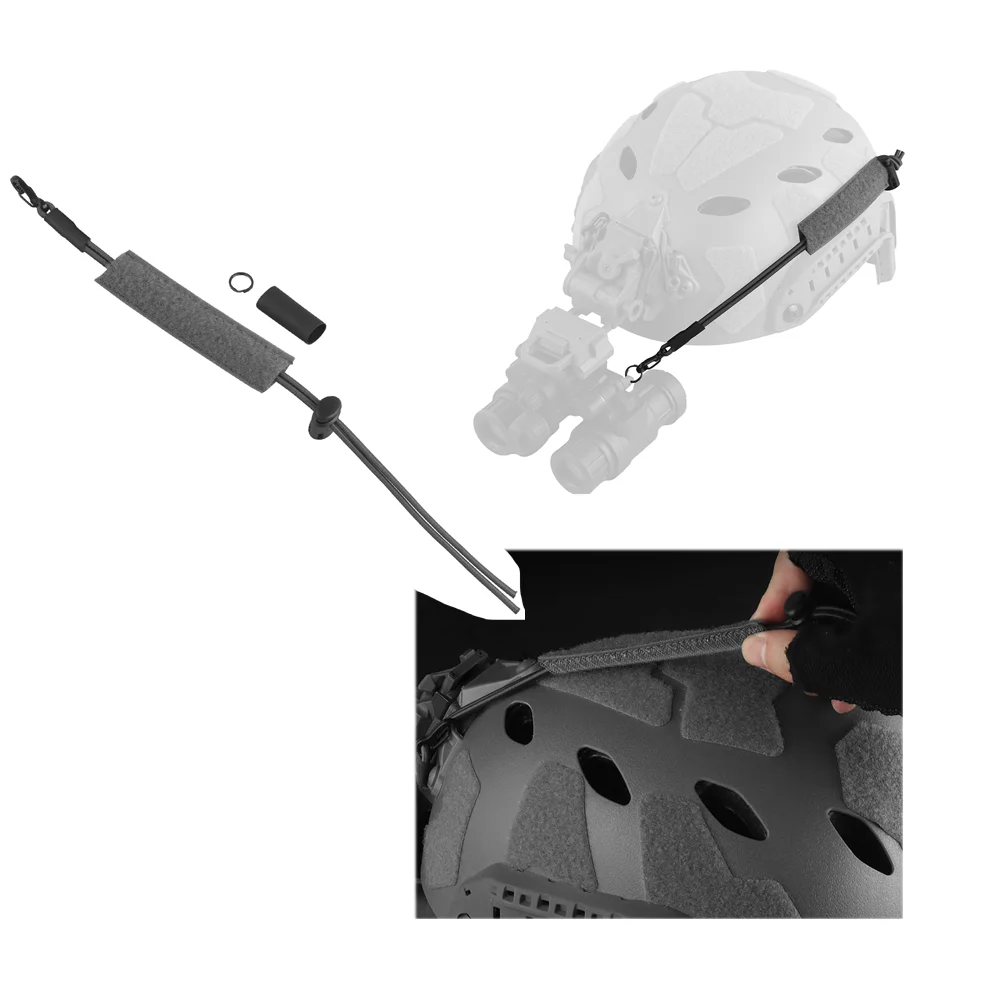 Casco táctico de caza para gafas visión nocturna con cordón elástico - imagen 3