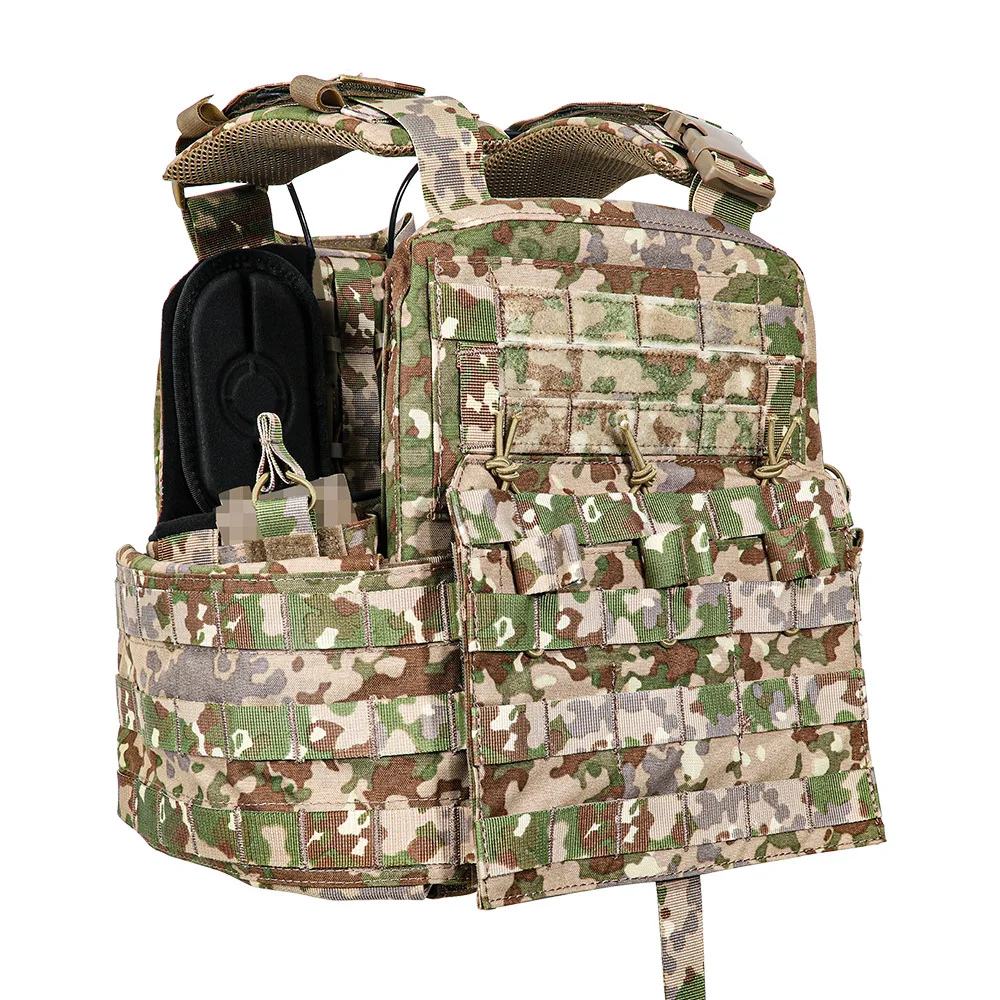 Chaleco táctico MOLLE portaplaca resistente airsoft paintball camuflaje - imagen 4