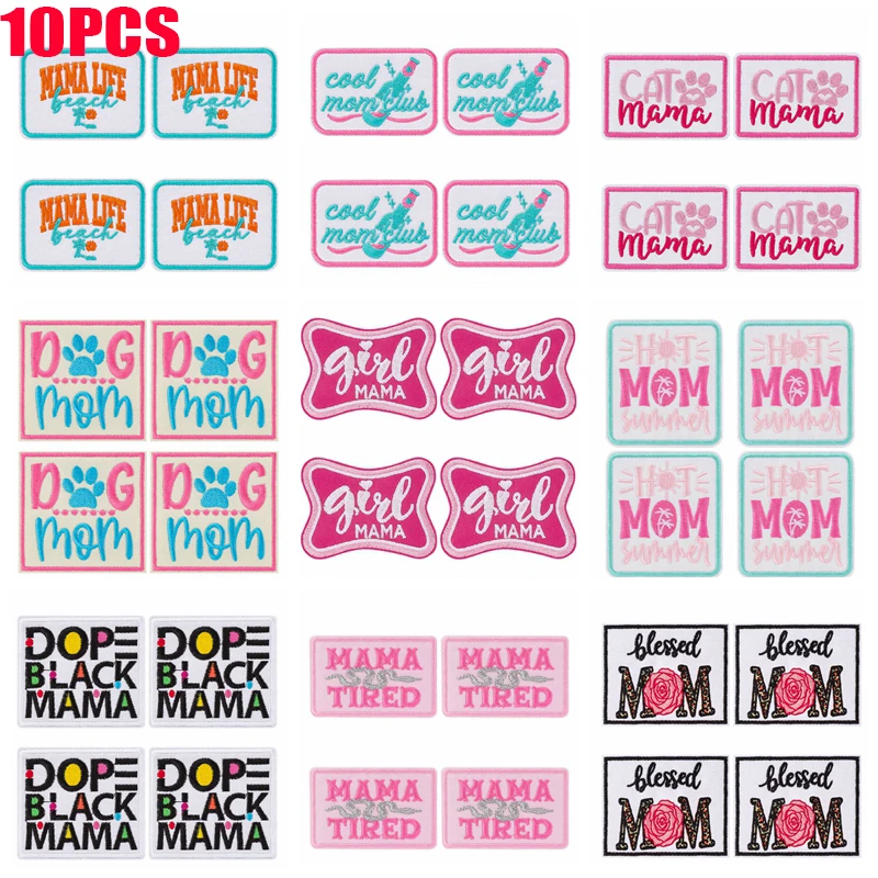 Parche termoadhesivo táctico MAMA con letras rosas para coser