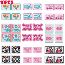 Parche termoadhesivo táctico MAMA con letras rosas para coser
