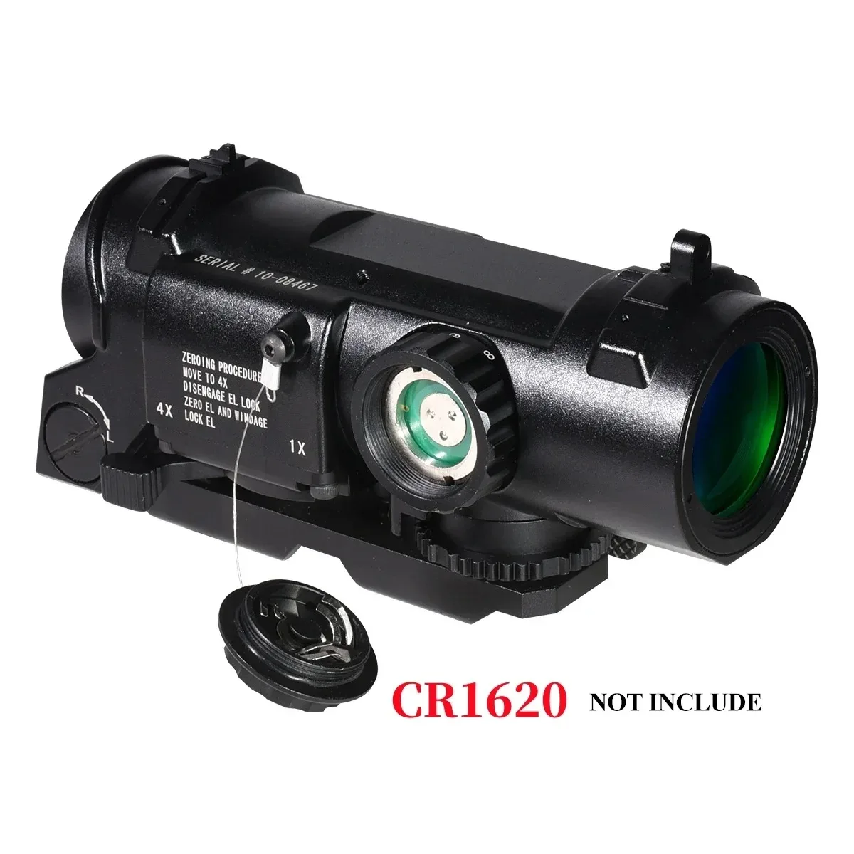 Mira Táctica 1x-4x con Punto Rojo RM y Montaje Rápido para Rifle