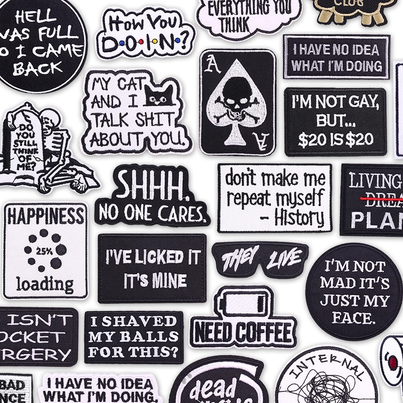 Parche termoadhesivo calavera humor negro para ropa y chaquetas - imagen 3