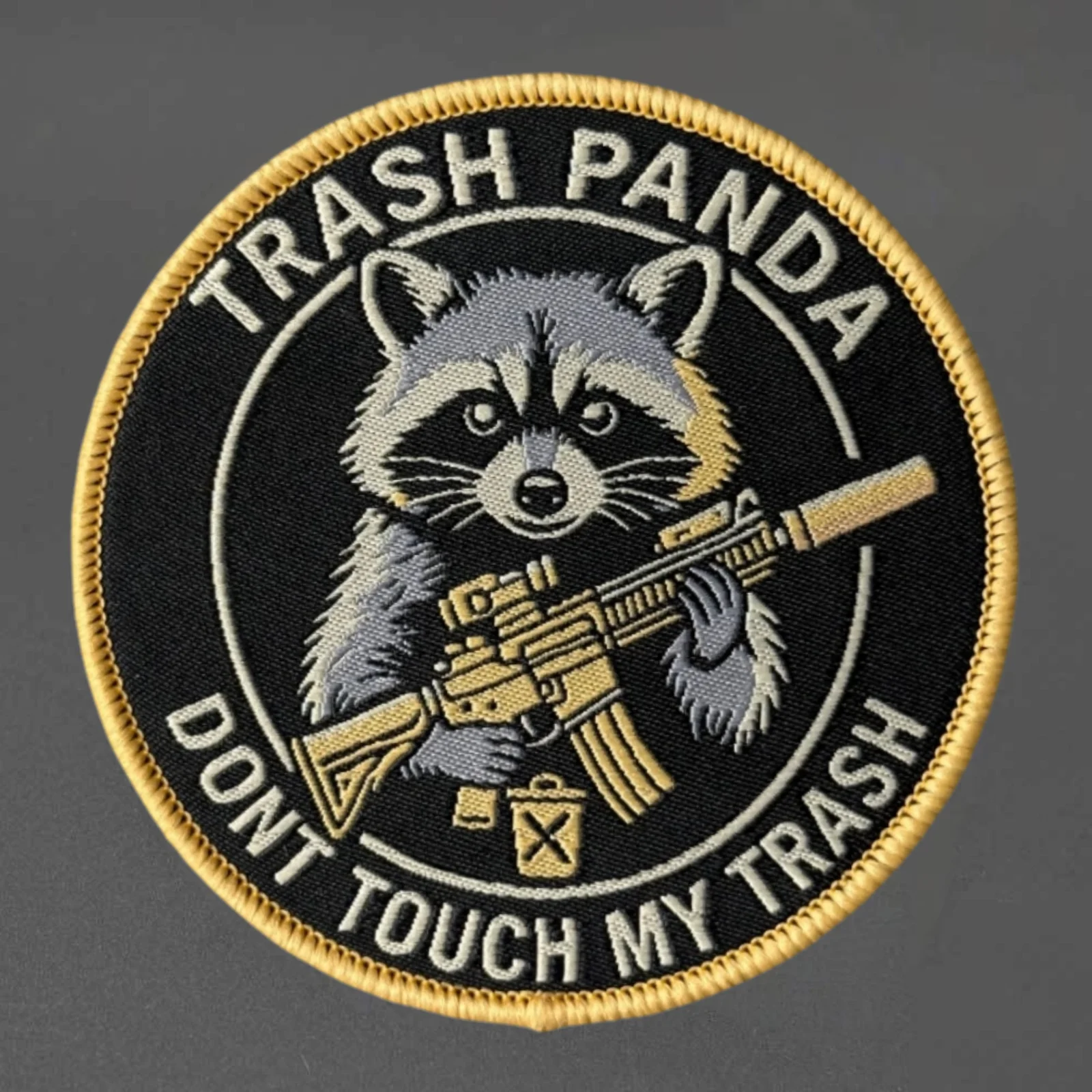 Trash Panda – Parche táctico de moral con mapache y velcro - imagen 2