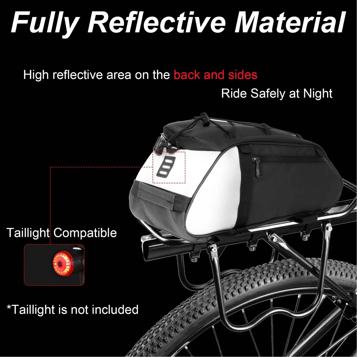 Bolsa impermeable para bicicleta trasera con correa hombro - imagen 3