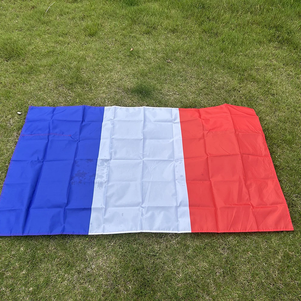 Bandera de Francia chal poliéster resistente para exterior e interior