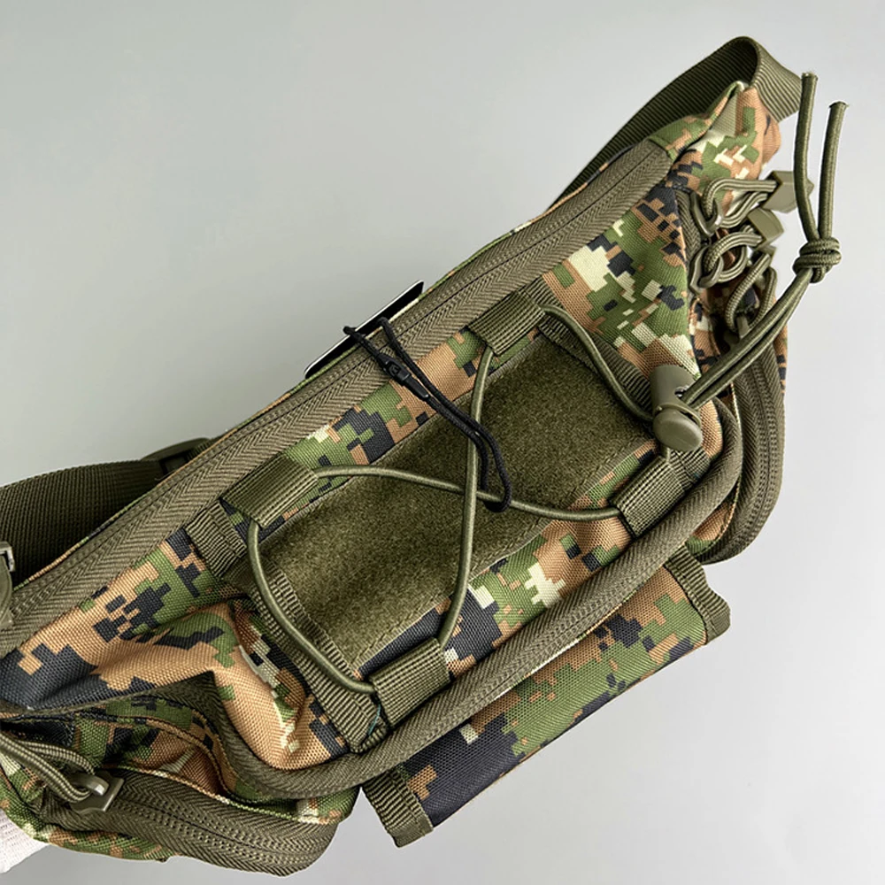 Bolsa táctica MOLLE camuflaje riñonera impermeable de lona - imagen 4