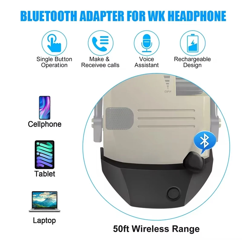 Auriculares tácticos Bluetooth 5.1 con protección auditiva 23dB NRR - imagen 5