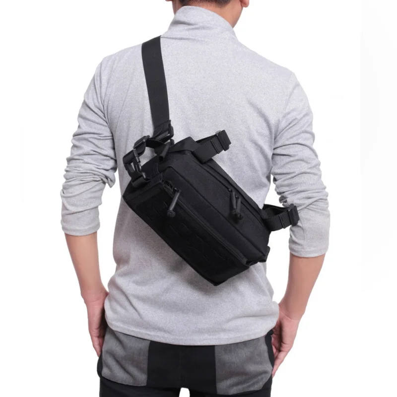 Mochila táctica bandolera MOLLE de nailon para caza y camping - imagen 3