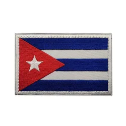 Parche reflectante bordado bandera Puerto Rico Cuba América del Sur