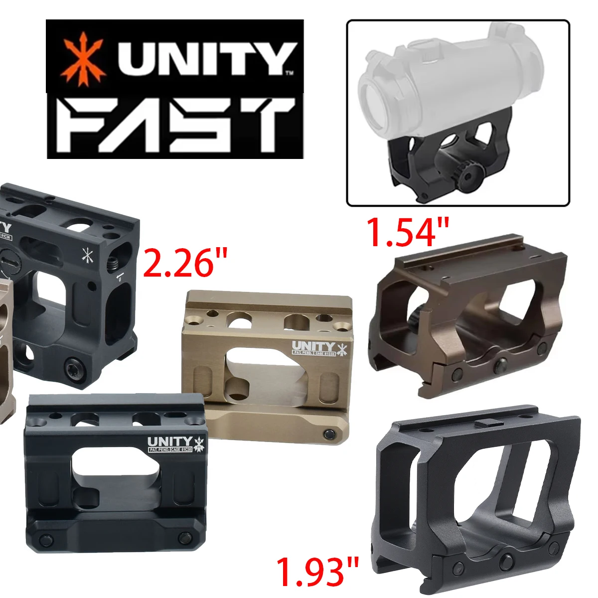 Base elevadora táctica QD para mira réflex en riel Picatinny - imagen 4