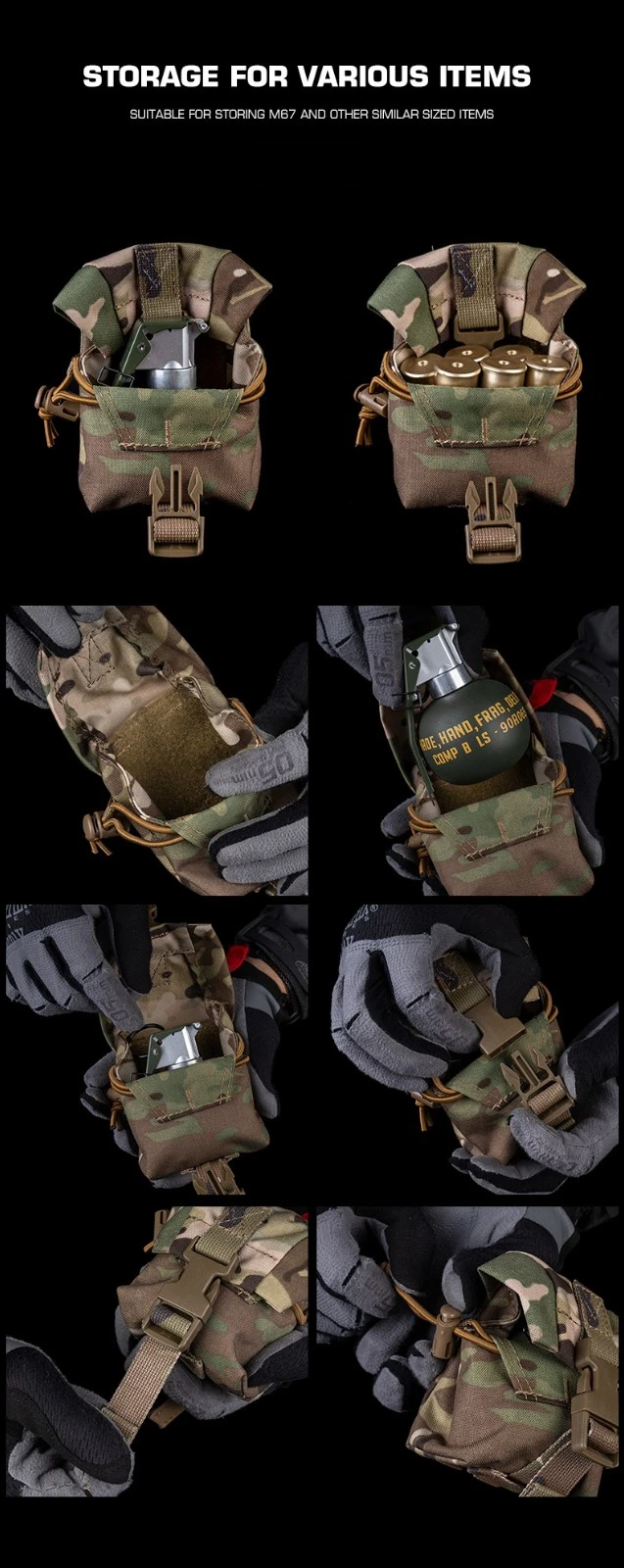 Tactische multifunctionele munitietas en uso