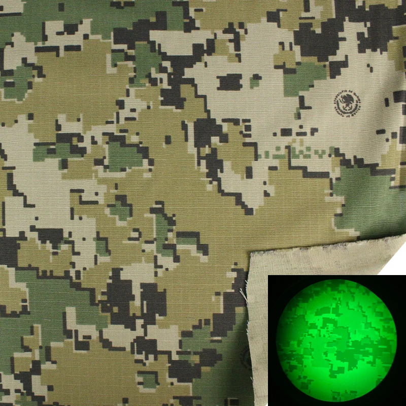 Tela de camuflaje Woodland algodón y nailon para coser militar - imagen 2