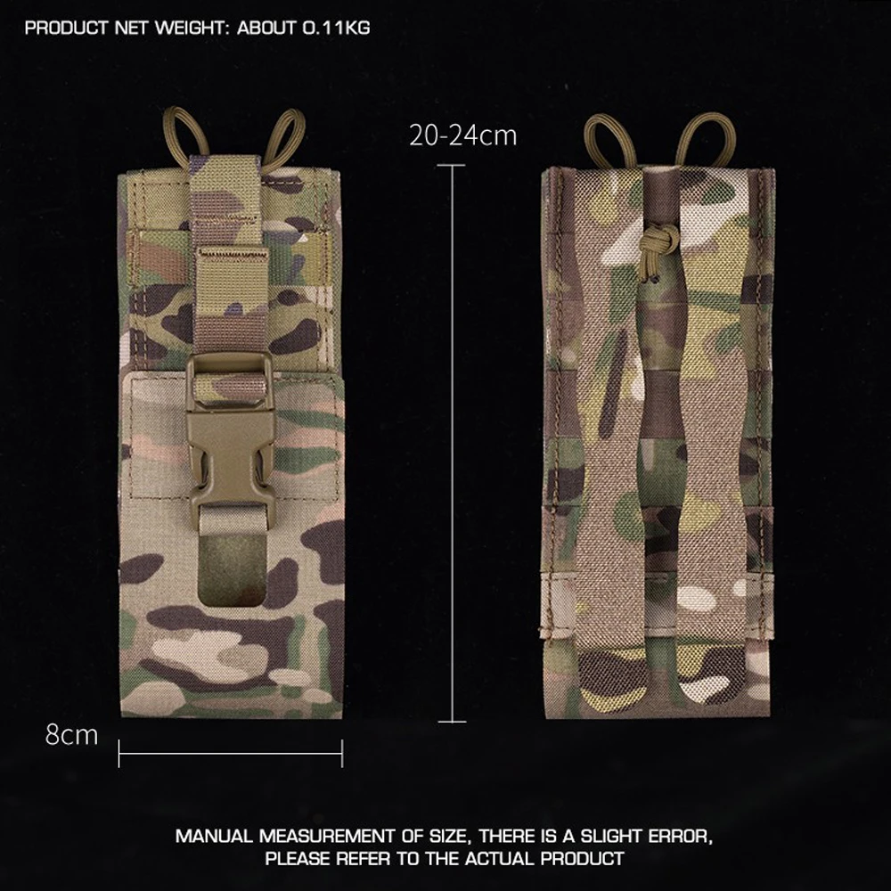 Bolsa táctica MOLLE para walkie talkie ajustable
