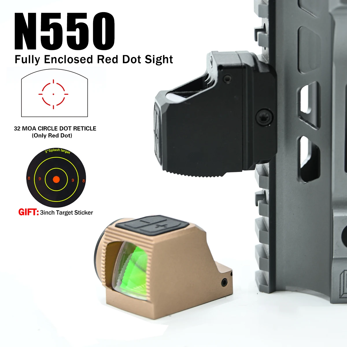 EOTech N550 mira punto rojo retícula holográfica óptica encapsulada - imagen 2