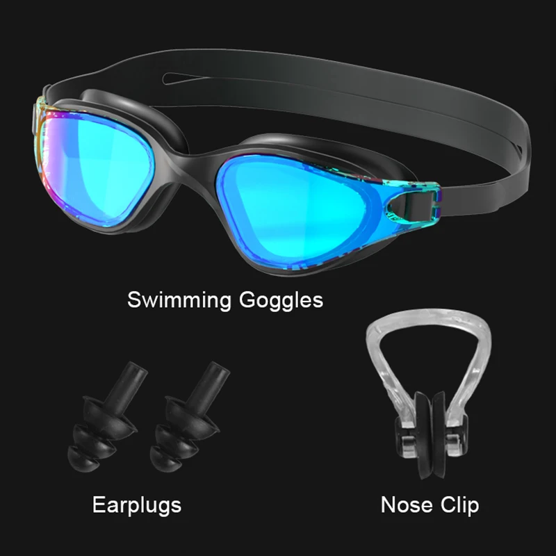 JSJM Gafas de natación HD antivaho ajustables UV silicona Unisex - imagen 3