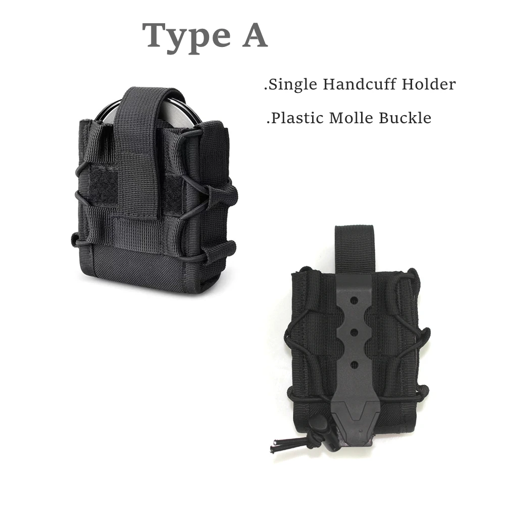 Porta esposas táctico MOLLE funda transporte exterior ajustable