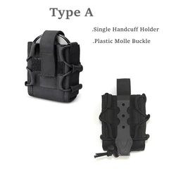 Porta esposas táctico MOLLE funda transporte exterior ajustable