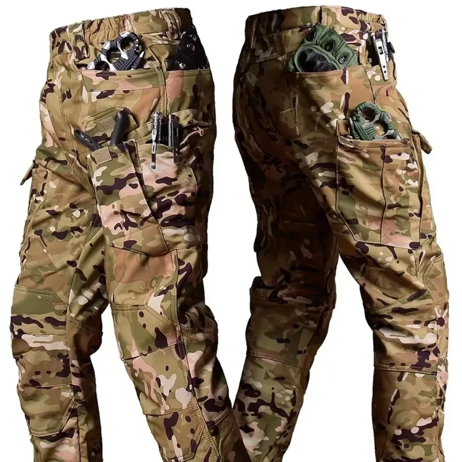 Pantalones tácticos cargo invierno – Impermeables con múltiples bolsillos - imagen 2