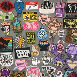Parche bordado calavera táctica negro para mochilas MOLLE