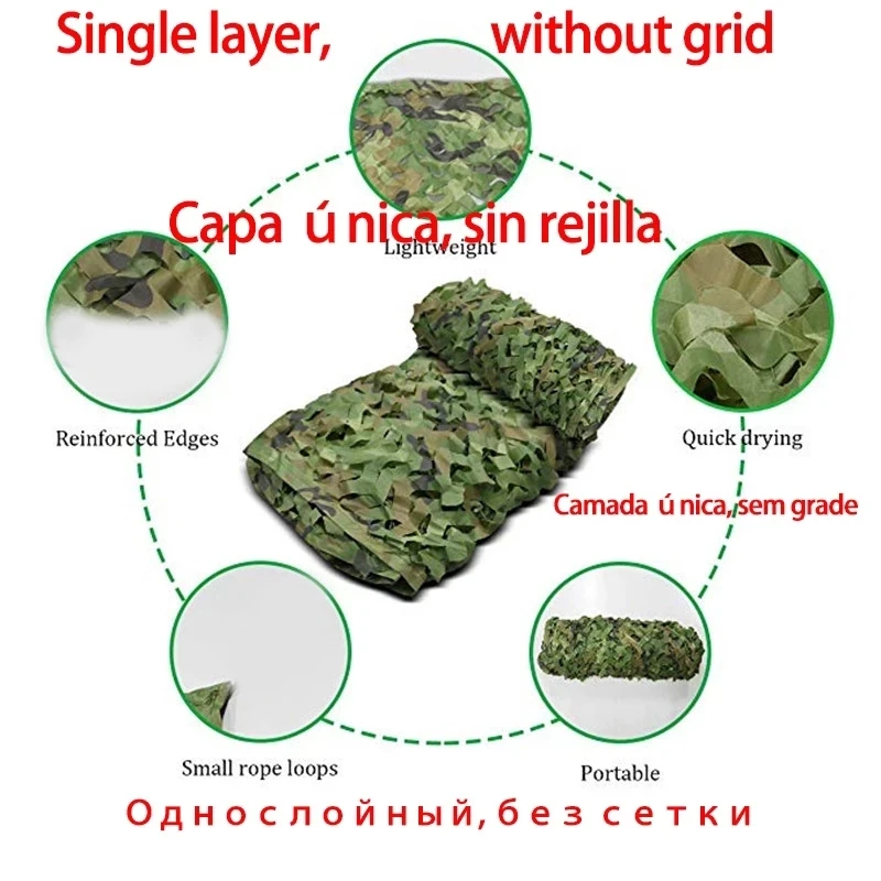 Red de camuflaje militar alta resistencia toldo sombra verde negra - imagen 4