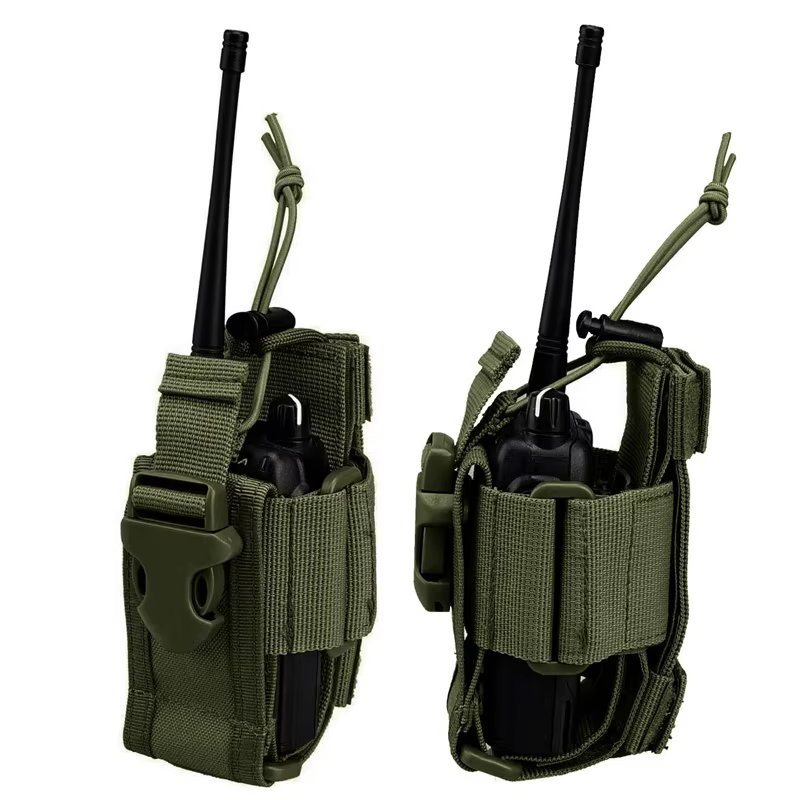 Bolsa táctica MOLLE nailon colgante bolsillo para walkie talkie y caza - imagen 5