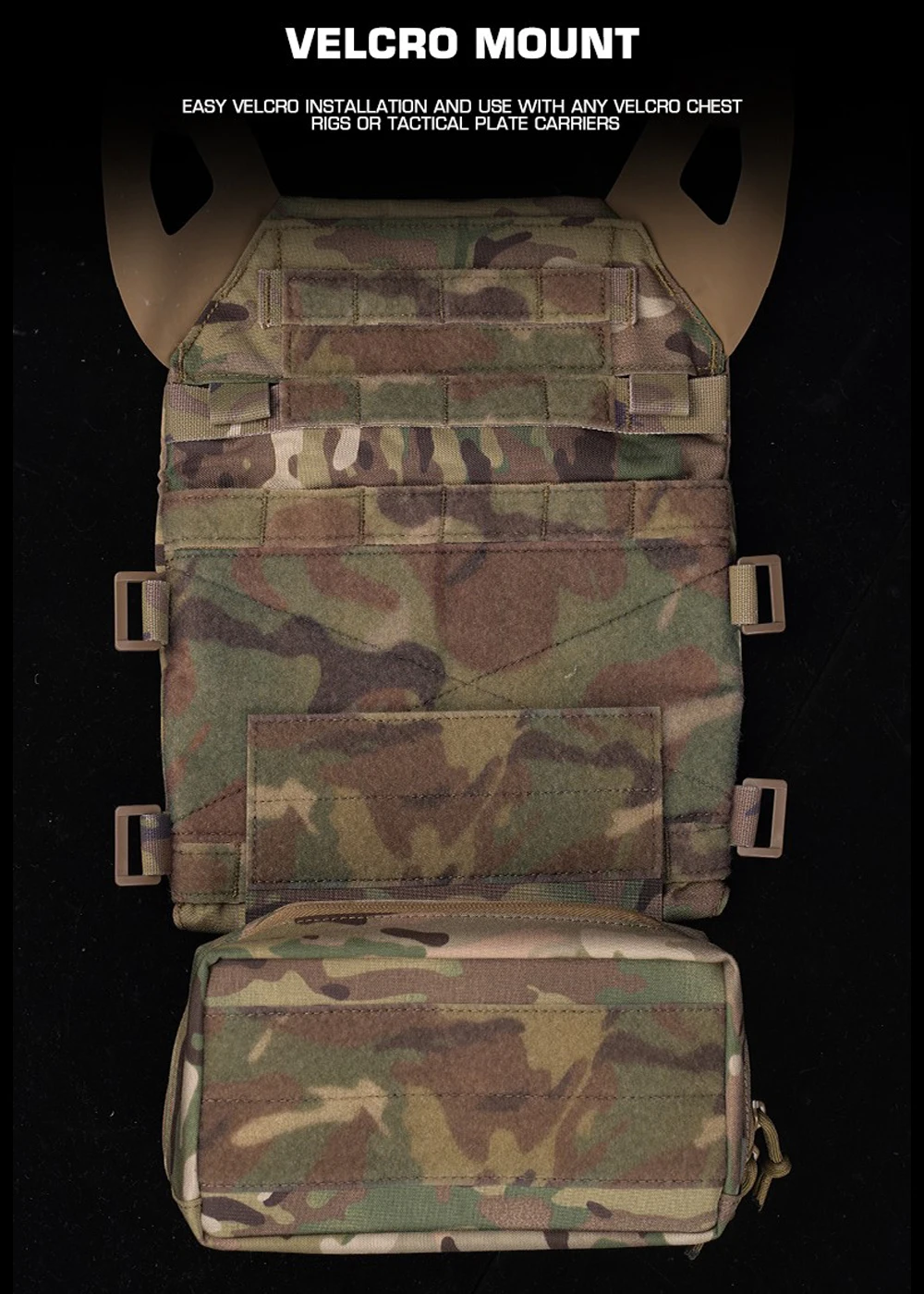 Detalle del sistema de bolsa colgante tipo drop pouch