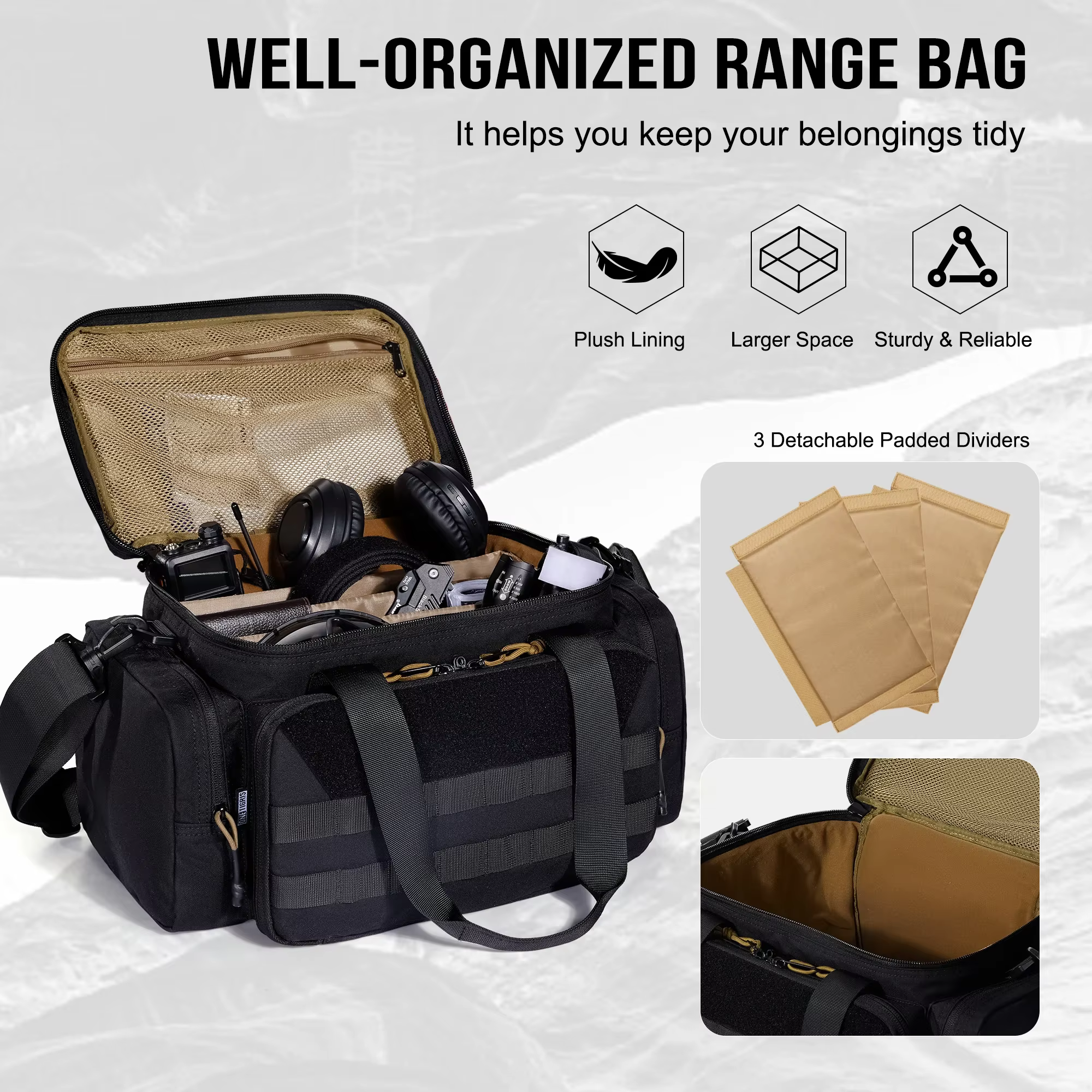 ONETIGRIS Bolsa táctica para pistola con compartimentos extraíbles - imagen 4