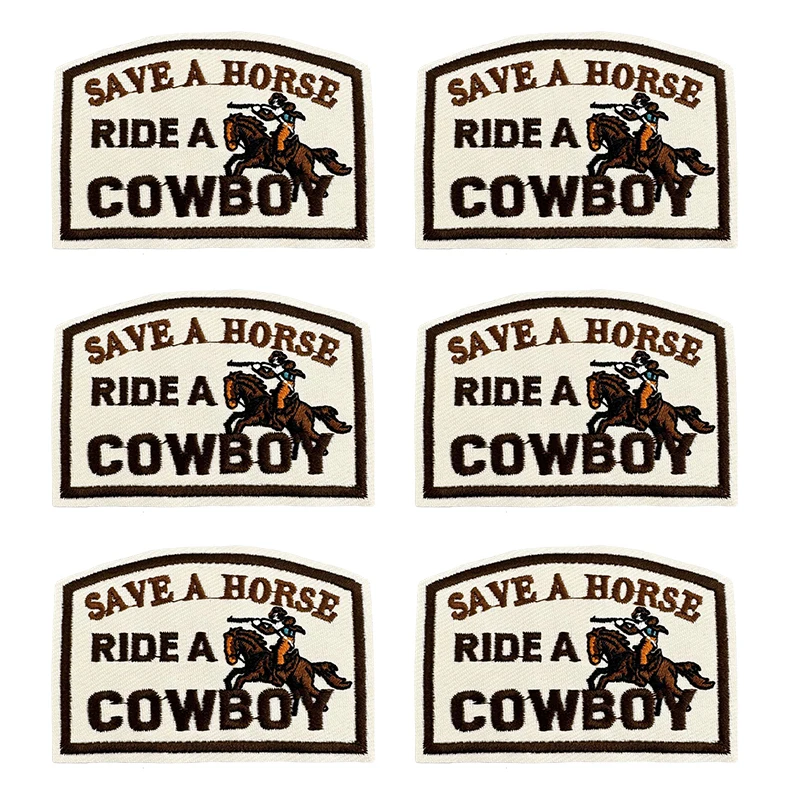 Parche bordado letras personalizables estilo western para coser o planchar
