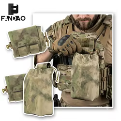 Bolsa táctica MOLLE plegable para cinturón, almacenamiento utilitario