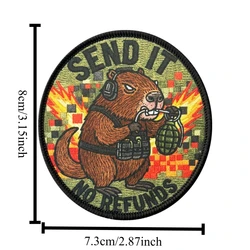 Parche táctico Beaver emblema moral con velcro para mochila
