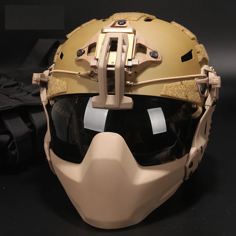 Caiman Bump casco táctico Airsoft con gafas paintball y máscara - imagen 2